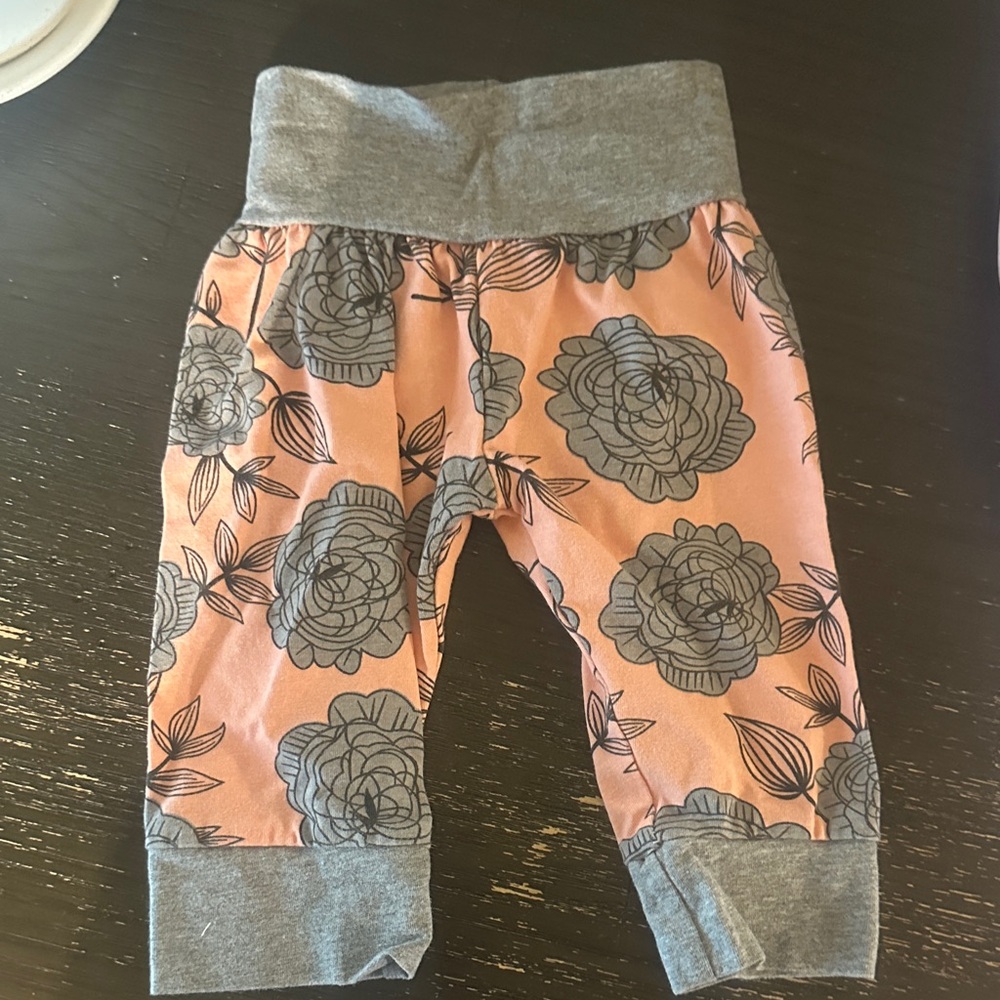 Floral Gray and Pink Kids Bottoms